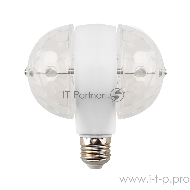 Диско-лампа светодиодная двойная Е27, подставка с цоколем Е27 в комплекте, 230 В