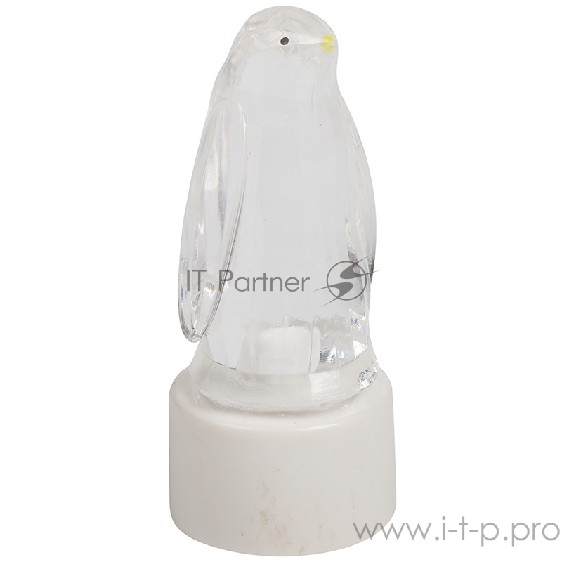 Фигура светодиодная на подставке Пингвин Кристалл, RGB