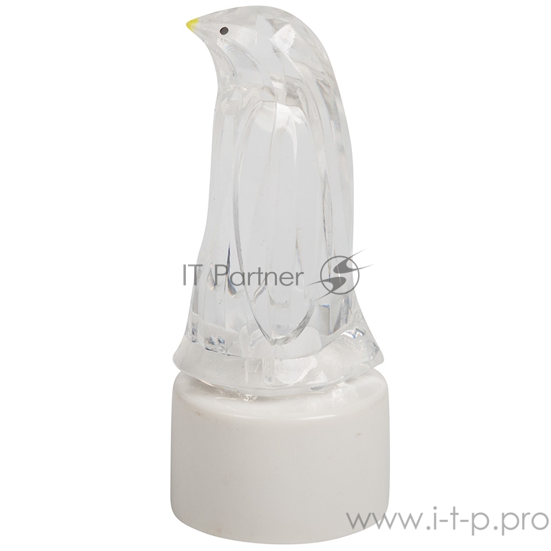 Фигура светодиодная на подставке Пингвин Кристалл, RGB