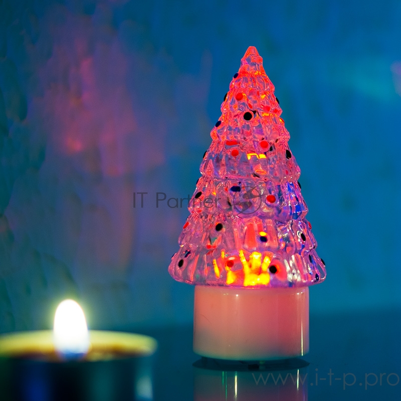 Фигура светодиодная на подставке Елочка средняя, RGB