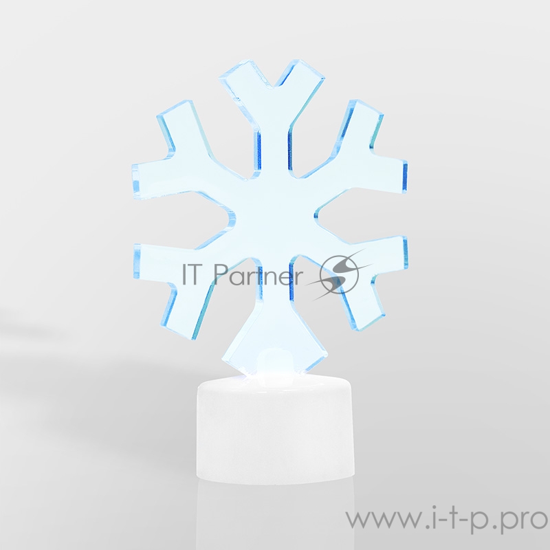 Фигура светодиодная на подставке Снежинка, RGB