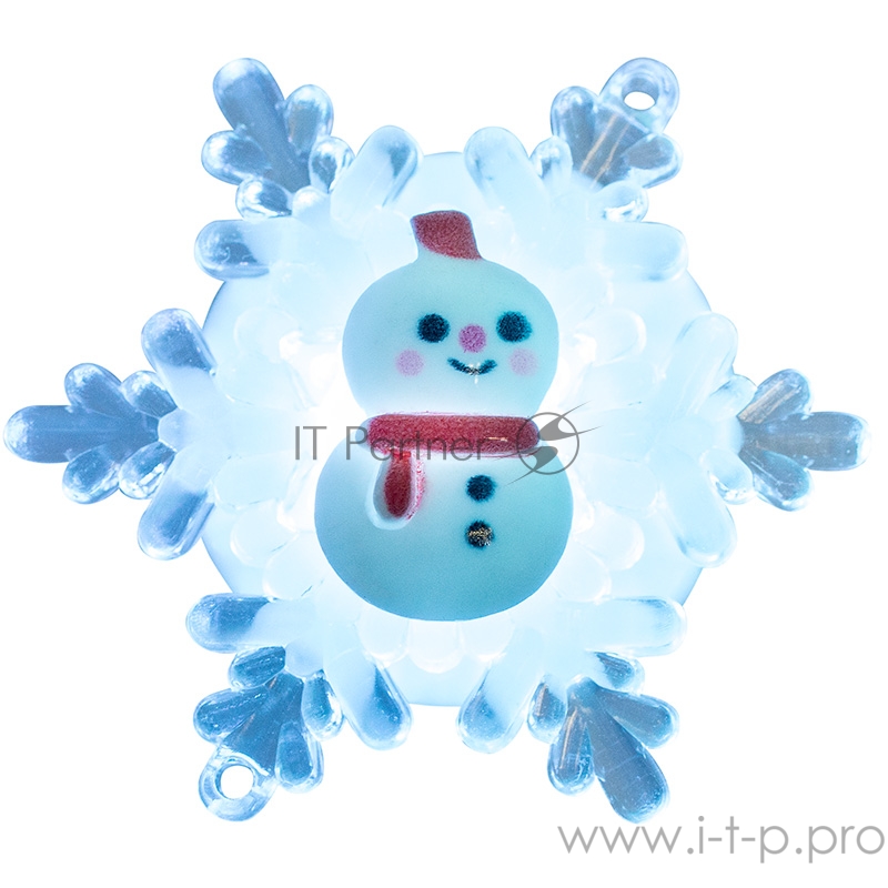 Снеговик на снежинке RGB 5,5*5,5 см