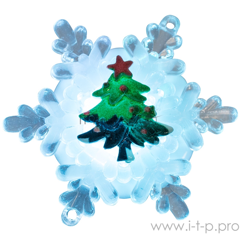 Елочка на снежинке RGB 5,5*5,5 см