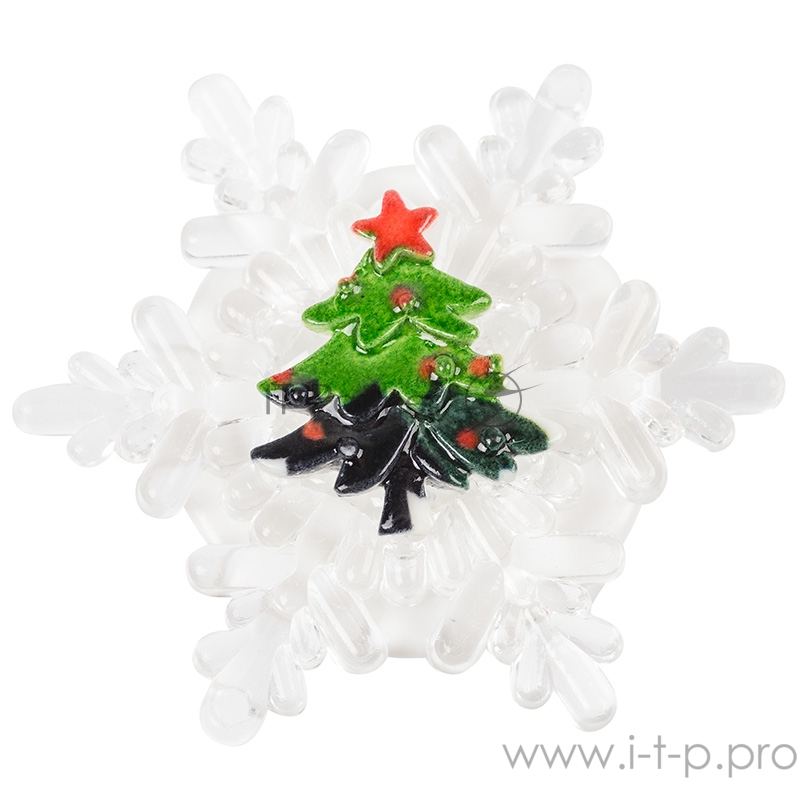 Елочка на снежинке RGB 5,5*5,5 см