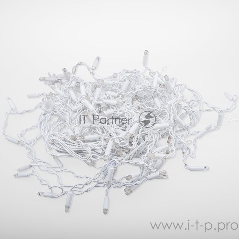 Гирлянда Айсикл 4,8х0,6 м, с эффектом мерцания, белый ПВХ, 176LED, цвет: Жёлтый, 230В