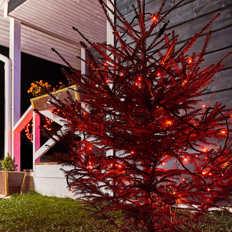 Гирлянда Твинкл Лайт 10 м, черный ПВХ, 100 диодов, цвет красный