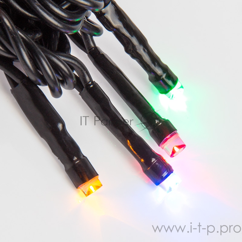 Гирлянда Твинкл Лайт 20 м, черный ПВХ, 200 диодов, цвет мультиколор