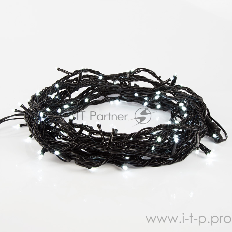Гирлянда Твинкл Лайт 10 м, черный ПВХ, 100 диодов, цвет белый