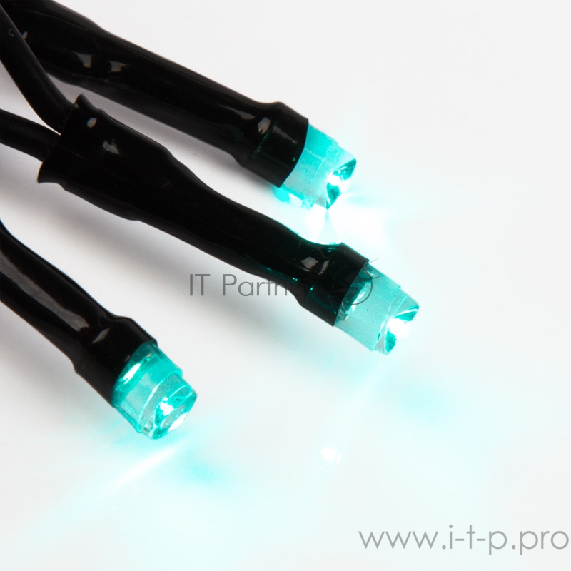 Гирлянда Твинкл Лайт 10 м, черный ПВХ, 100 диодов, цвет бирюзовый