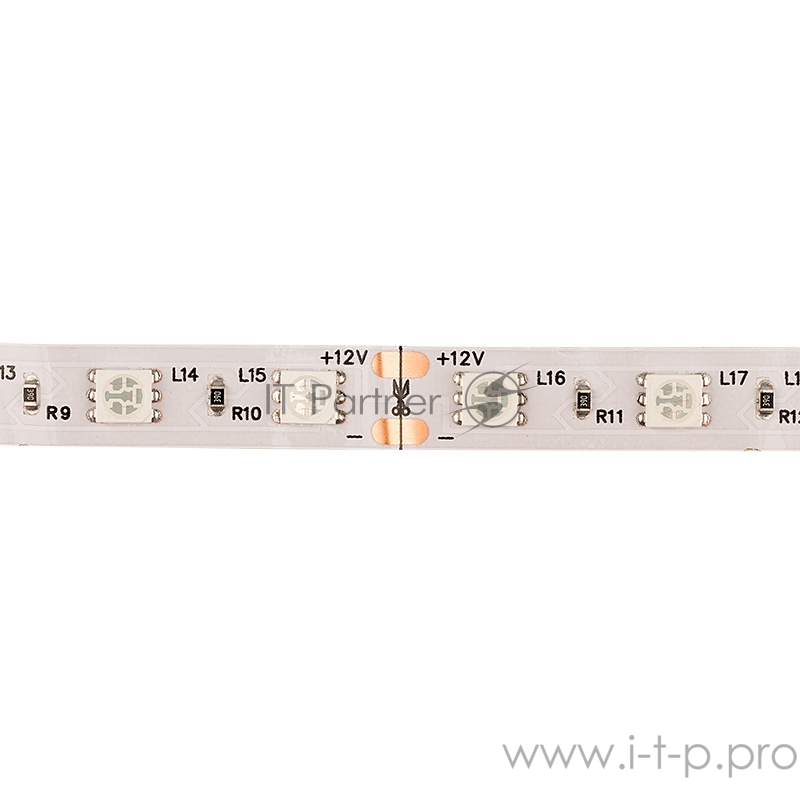 LED лента открытая, 10 мм, IP23, SMD 5050, 60 LED/m, 12 V, цвет свечения зеленый