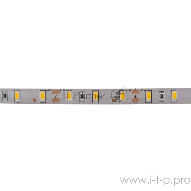 LED лента 12 В, 12 мм, IP23, SMD 5730, 60 LED/m, 12 V, цвет свечения теплый белый (3000 K)