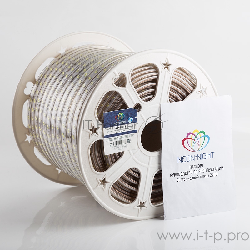 LED лента 220 В, 6.5x17 мм, IP67, SMD 5730, 120 LED/m, цвет свечения белый, 100 м