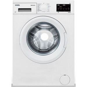 Стиральная машина Vestel WMF4R6100 6 кг, 1000 об/мин, LED дисплей, 85x60x42 см, 15 программ, отсрочка, рег. скорости отжима, рег. температуры, легкая глажка.