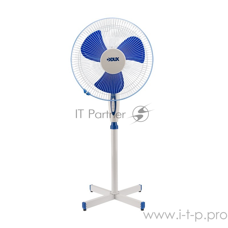 Вентилятор напольный DUX DX-16, 40 Вт, 220V, белый/синий
