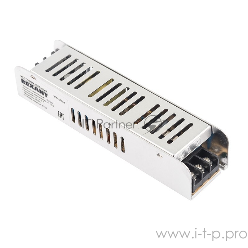 Источник питания компактный 12 V 60 W с разъемами под винт, без влагозащиты (IP23)