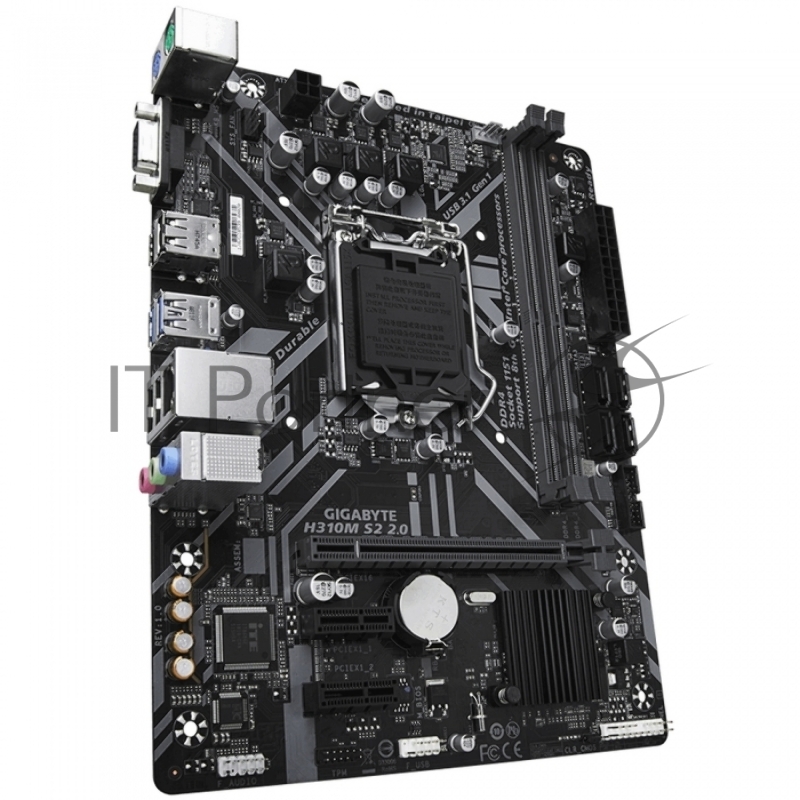 Материнская плата Gigabyte H310M S2 / H310M S2 2.0 Soc-1151v2 Intel H310C 2xDDR4 mATX AC`97 8ch(7.1) GbLAN+VGA