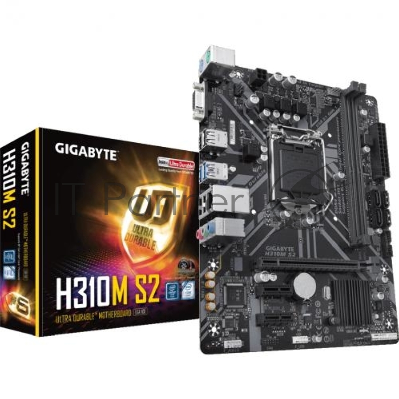 Материнская плата Gigabyte H310M S2 / H310M S2 2.0 Soc-1151v2 Intel H310C 2xDDR4 mATX AC`97 8ch(7.1) GbLAN+VGA