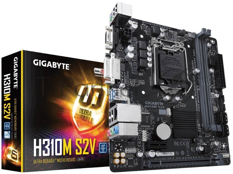 Материнская плата Gigabyte H310M S2 / H310M S2 2.0 Soc-1151v2 Intel H310C 2xDDR4 mATX AC`97 8ch(7.1) GbLAN+VGA