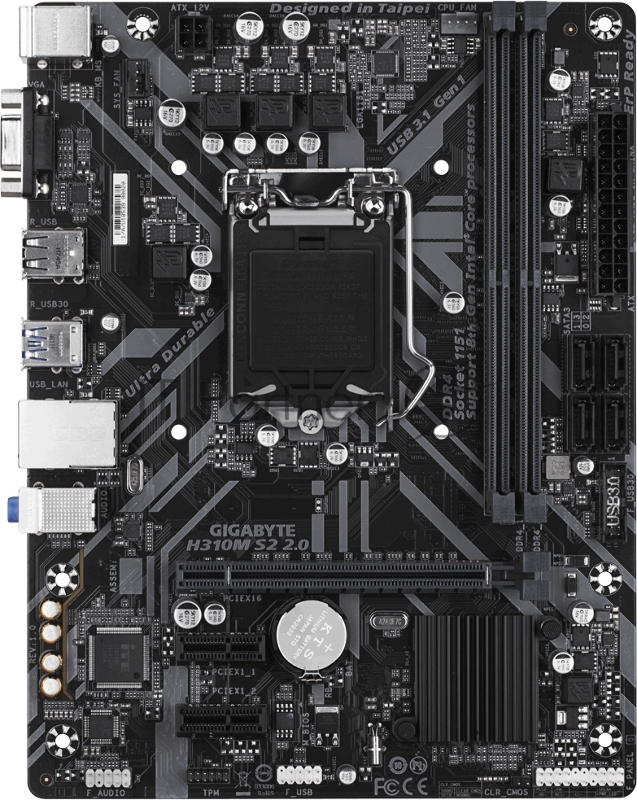 Материнская плата Gigabyte H310M S2 / H310M S2 2.0 Soc-1151v2 Intel H310C 2xDDR4 mATX AC`97 8ch(7.1) GbLAN+VGA