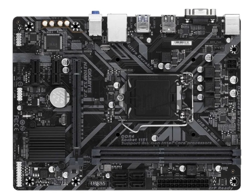 Материнская плата Gigabyte H310M S2 / H310M S2 2.0 Soc-1151v2 Intel H310C 2xDDR4 mATX AC`97 8ch(7.1) GbLAN+VGA