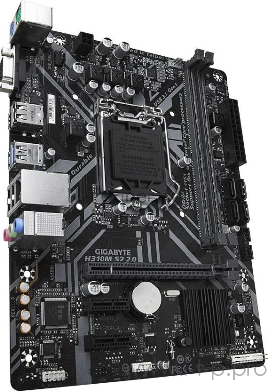 Материнская плата Gigabyte H310M S2 / H310M S2 2.0 Soc-1151v2 Intel H310C 2xDDR4 mATX AC`97 8ch(7.1) GbLAN+VGA