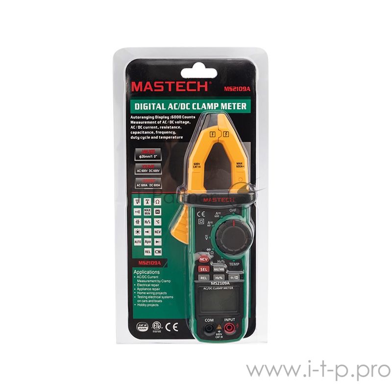 Токовые клещи MASTECH MS2109A 13-1309