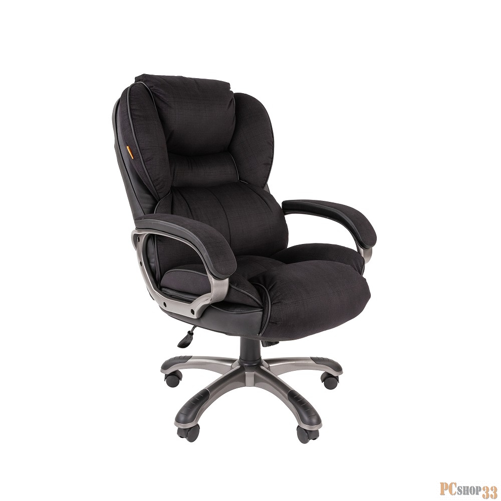 Офисное кресло Chairman 434 чёрное (микрофибра, пластик, газпатрон 3 кл, механизм качания)