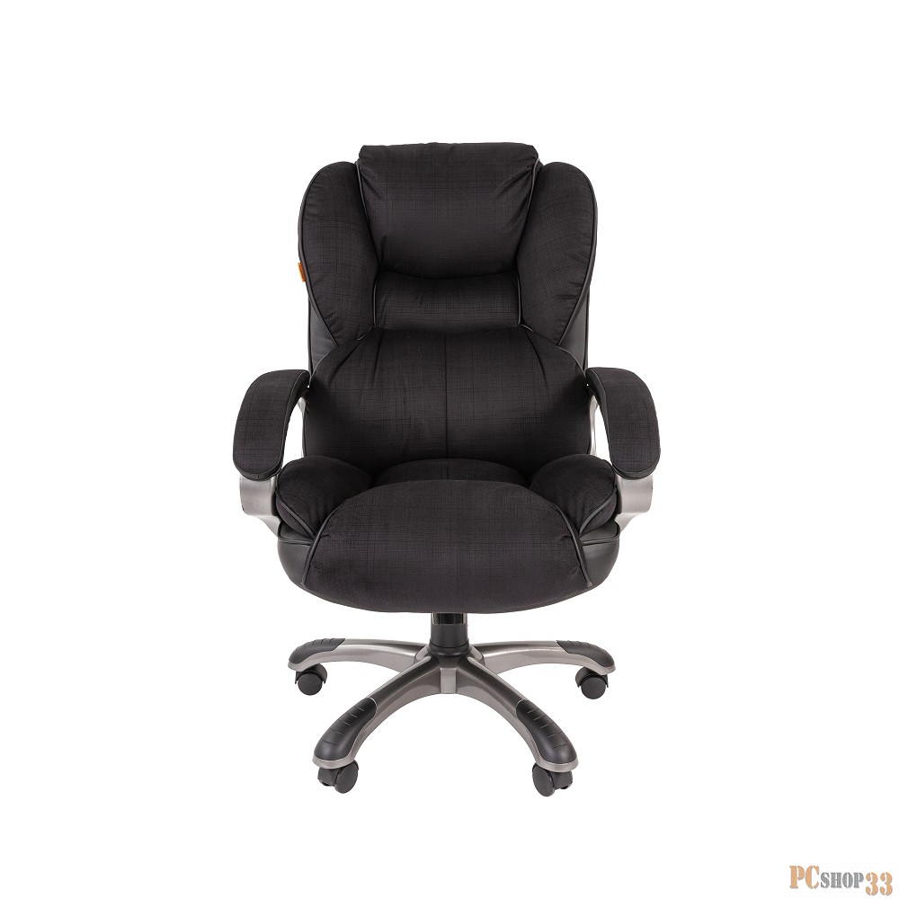 Офисное кресло Chairman 434 чёрное (микрофибра, пластик, газпатрон 3 кл, механизм качания)