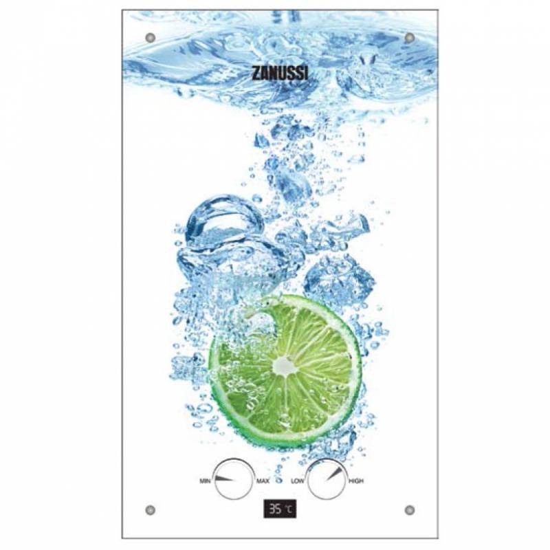 Водонагреватель проточный Zanussi GWH 10 Fonte Glass Lime