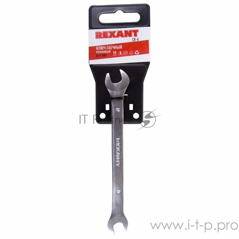Ключ гаечный рожковый 8х9 мм REXANT