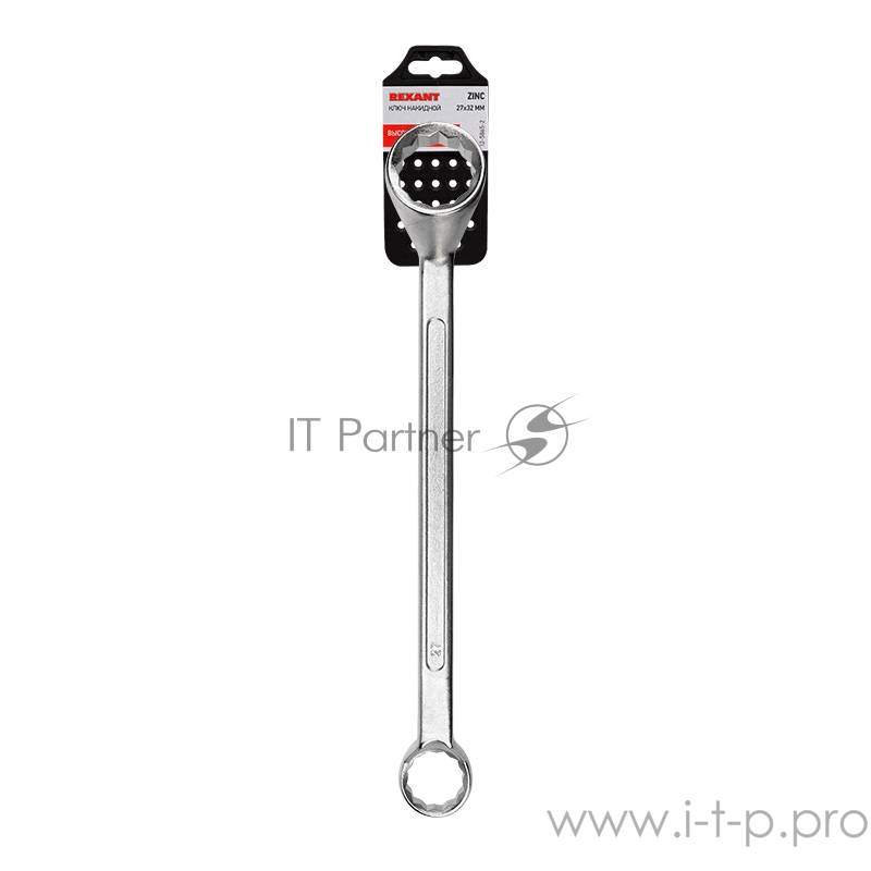 Ключ накидной коленчатый REXANT 27х32 мм, хром