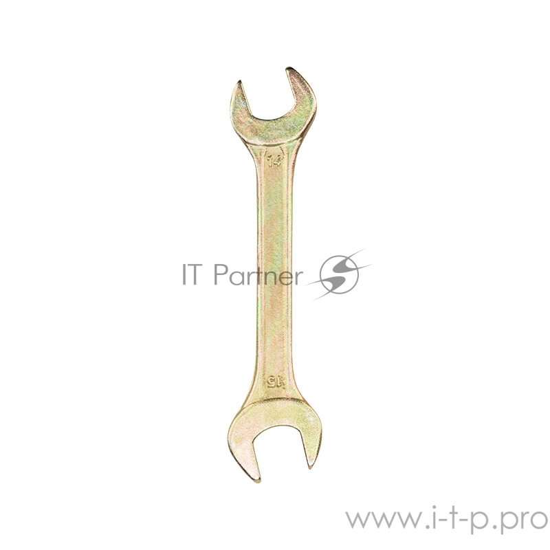 Ключ рожковый REXANT 14х15 мм, желтый цинк