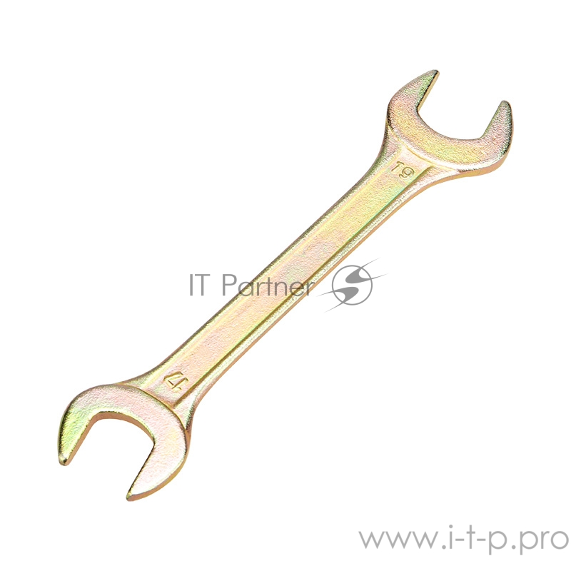 Ключ рожковый REXANT 17х19 мм, желтый цинк