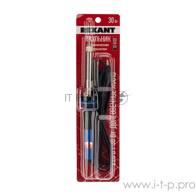 Паяльник REXANT, керам.нагреватель, долговечное жало, 30 Вт, 230 В, серия МАСТЕР