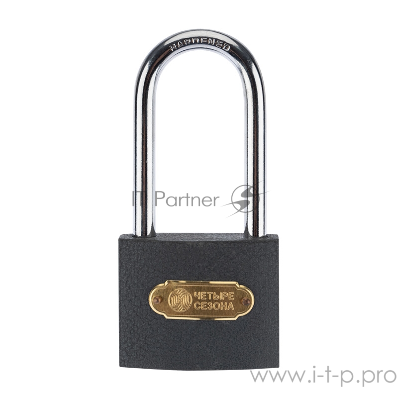 Замок навесной серия «Чугун» 60 мм длинная дужка ЧЕТЫРЕ СЕЗОНА
