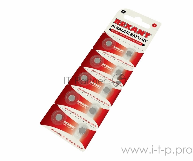 Батарейка LR58, AG11, LR721, G11, 162, GP62A, 362, SR721W REXANT
