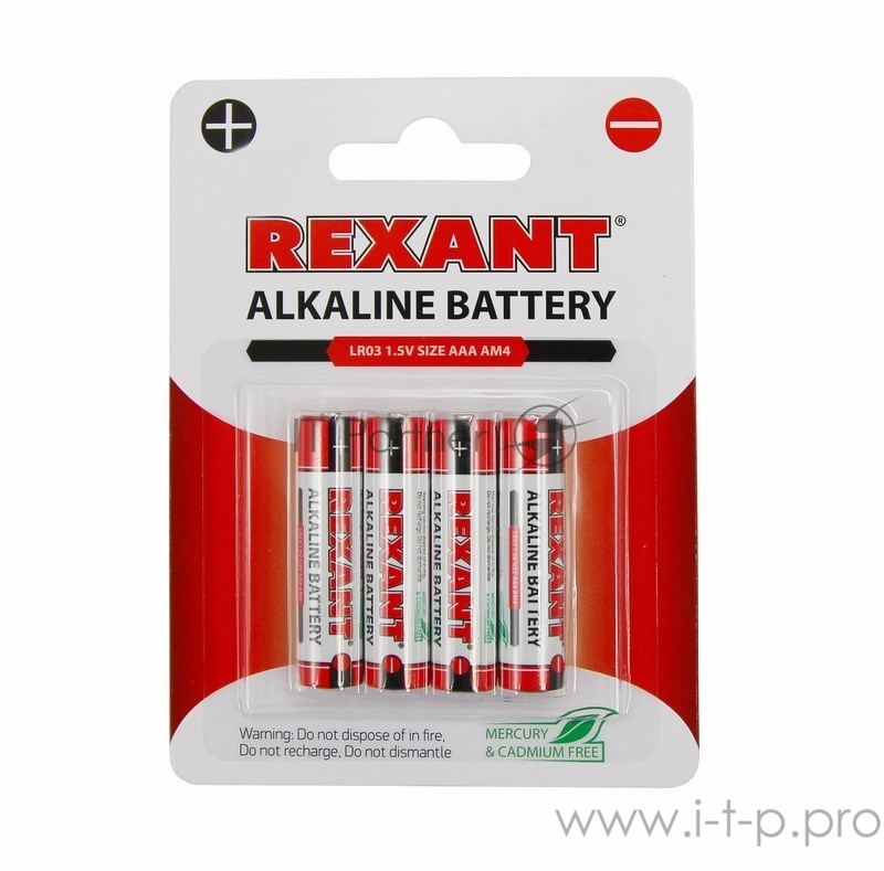 Алкалиновая батарейка AAA/LR03 1,5 V 4 шт. блистер