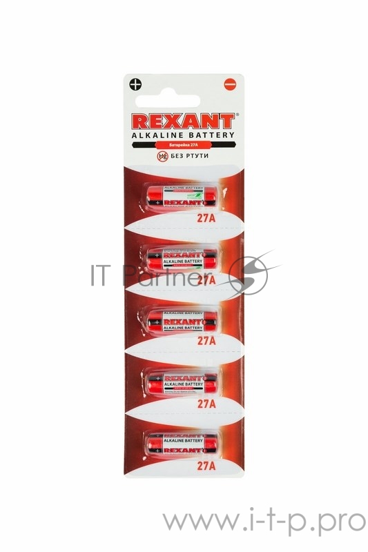Батарейка 27 A 12 V 5 шт. блистер REXANT