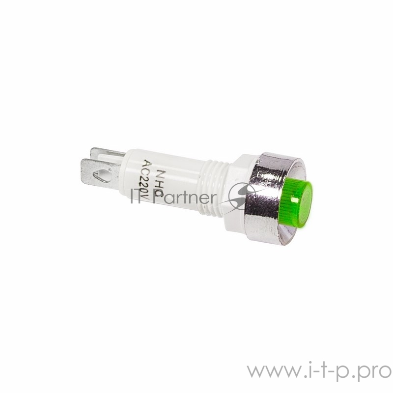Индикатор c ОТРАЖАТЕЛЕМ Ø10 220V зеленый REXANT