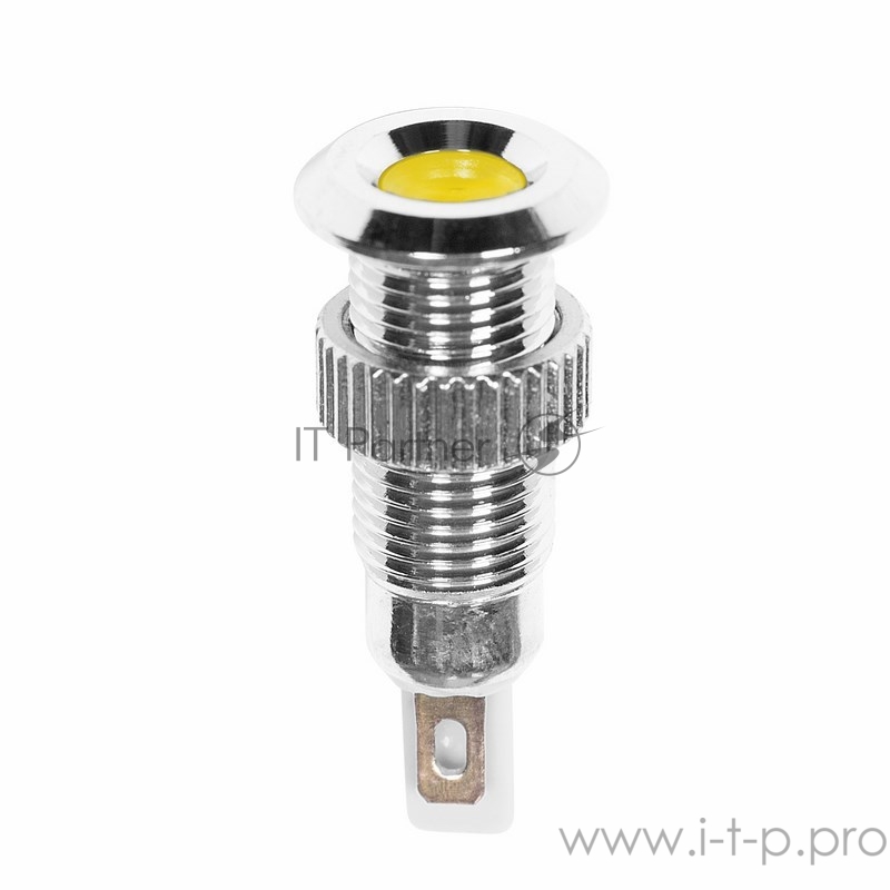 Индикатор металл Ø8 12В желтый LED REXANT