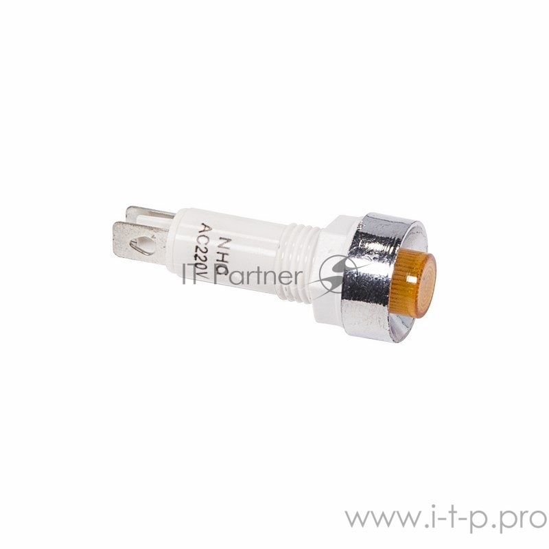 Индикатор c ОТРАЖАТЕЛЕМ Ø10 220V желтый REXANT