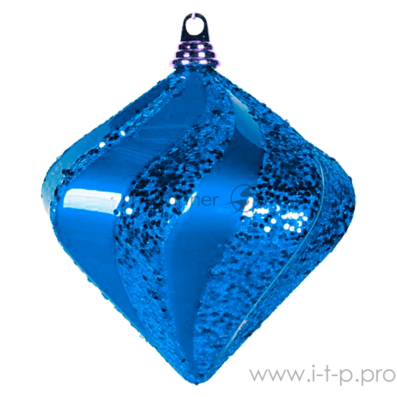 Елочная фигура Алмаз, 20 см, цвет синий