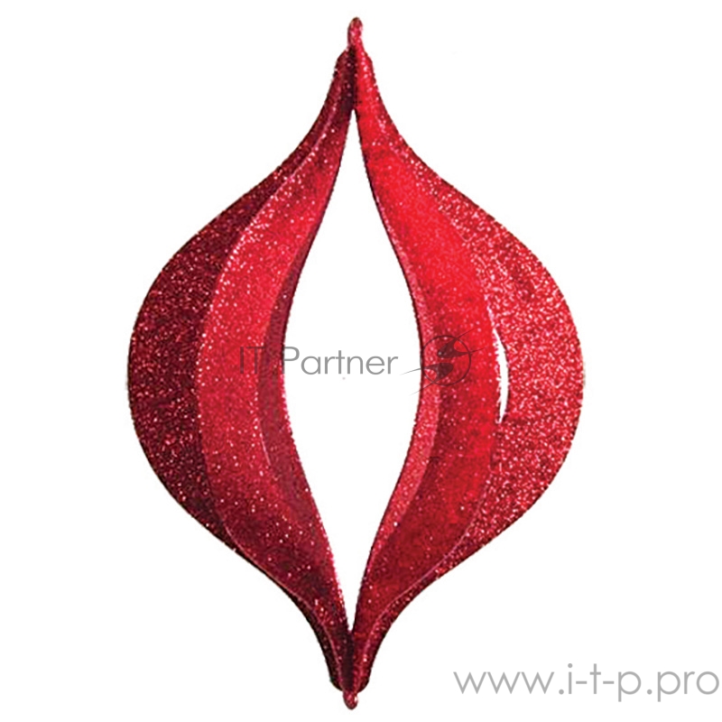 Елочная фигура Сосулька складная 3D, 51 см, цвет красный