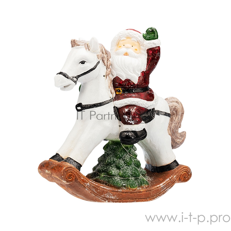 Керамическая фигурка «Дед Мороз на коне» 35х15х39.8 см