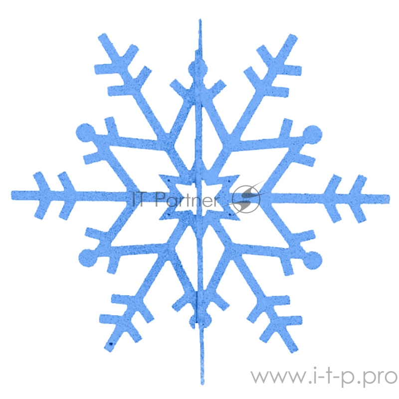 Елочная фигура Снежинка резная 3D, 31 см, цвет синий