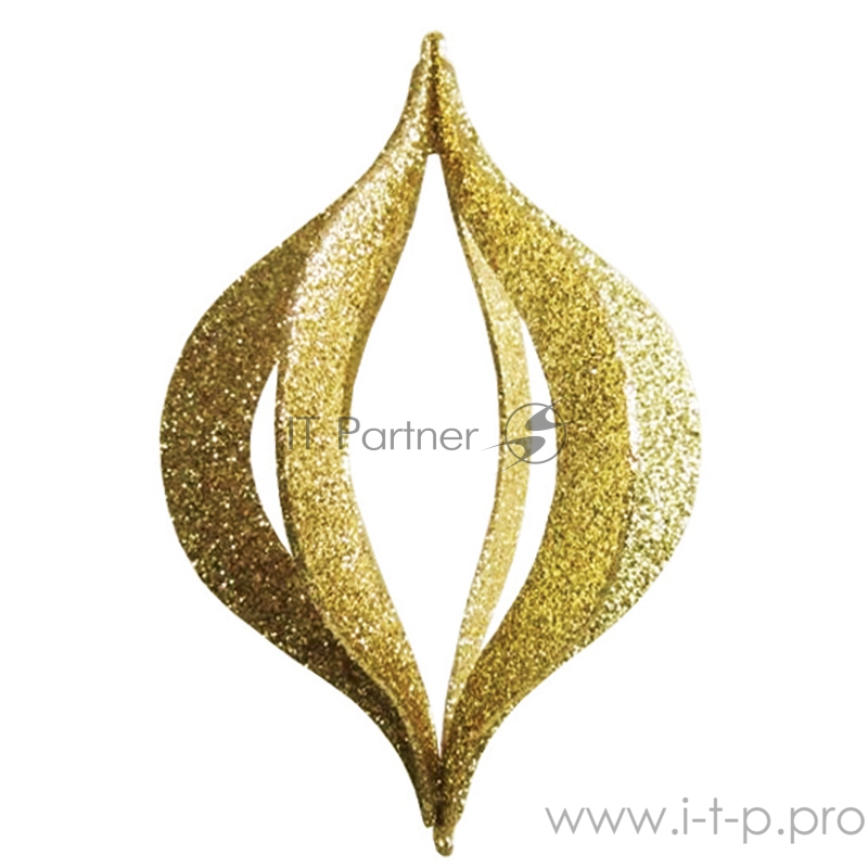 Елочная фигура Сосулька складная 3D, 31 см, цвет золотой