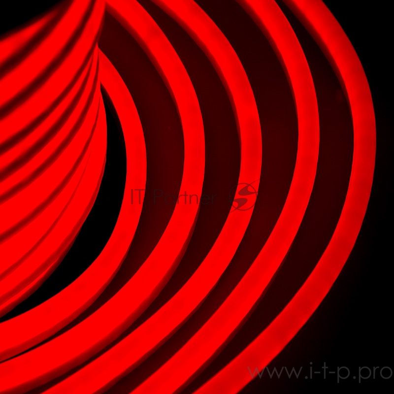 Гибкий Неон DIP 12x26мм - красный, оболочка красная, бухта 50м