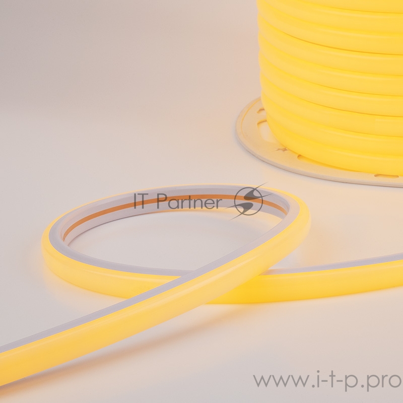 Гибкий неон LED SMD, форма – D, 16х16 мм, желтый, 120 LED/м, бухта 50 м