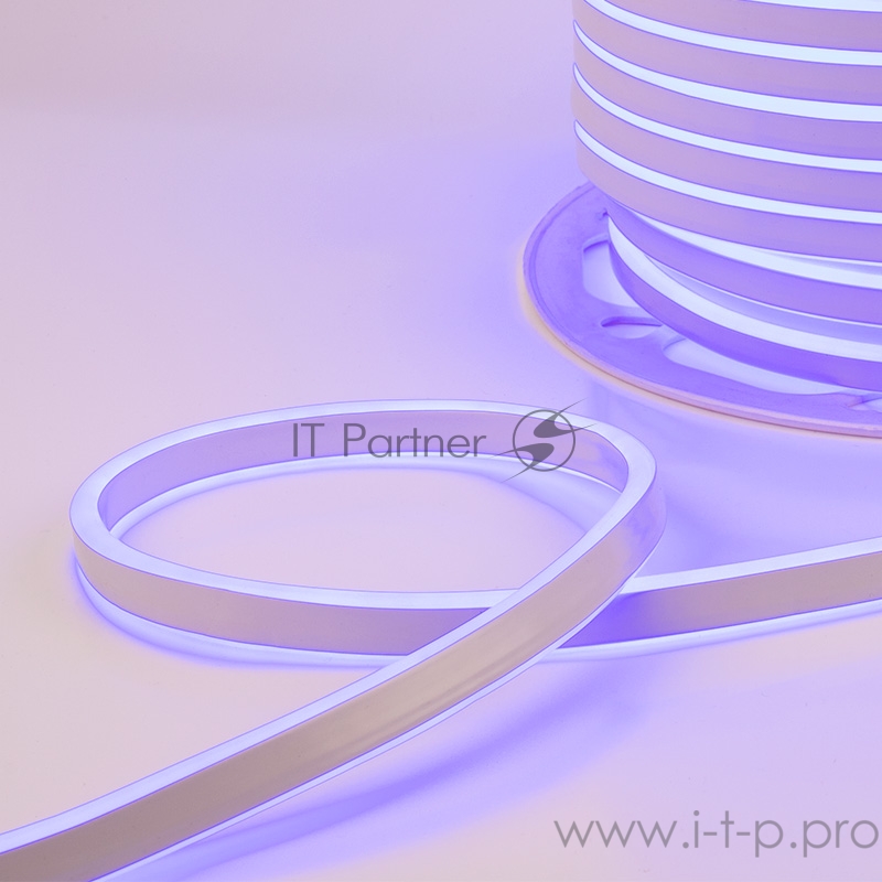 Гибкий неон LED SMD 8х16 мм, двухсторонний, синий, 120 LED/м, бухта 100 м