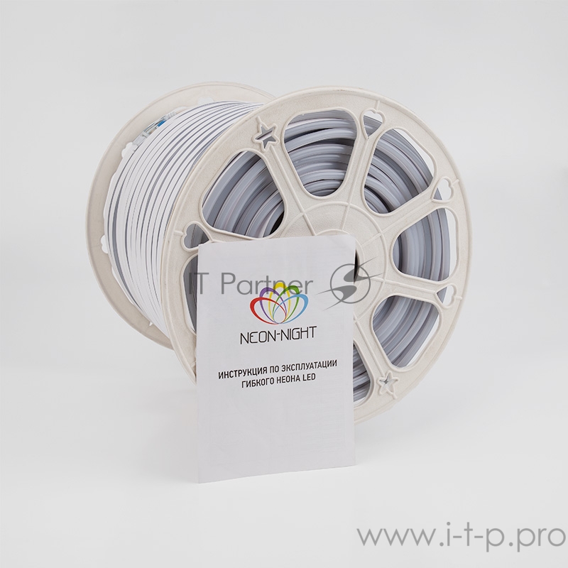 Гибкий неон LED SMD 8х16 мм, двухсторонний, теплый белый, 120 LED/м, бухта 100 м